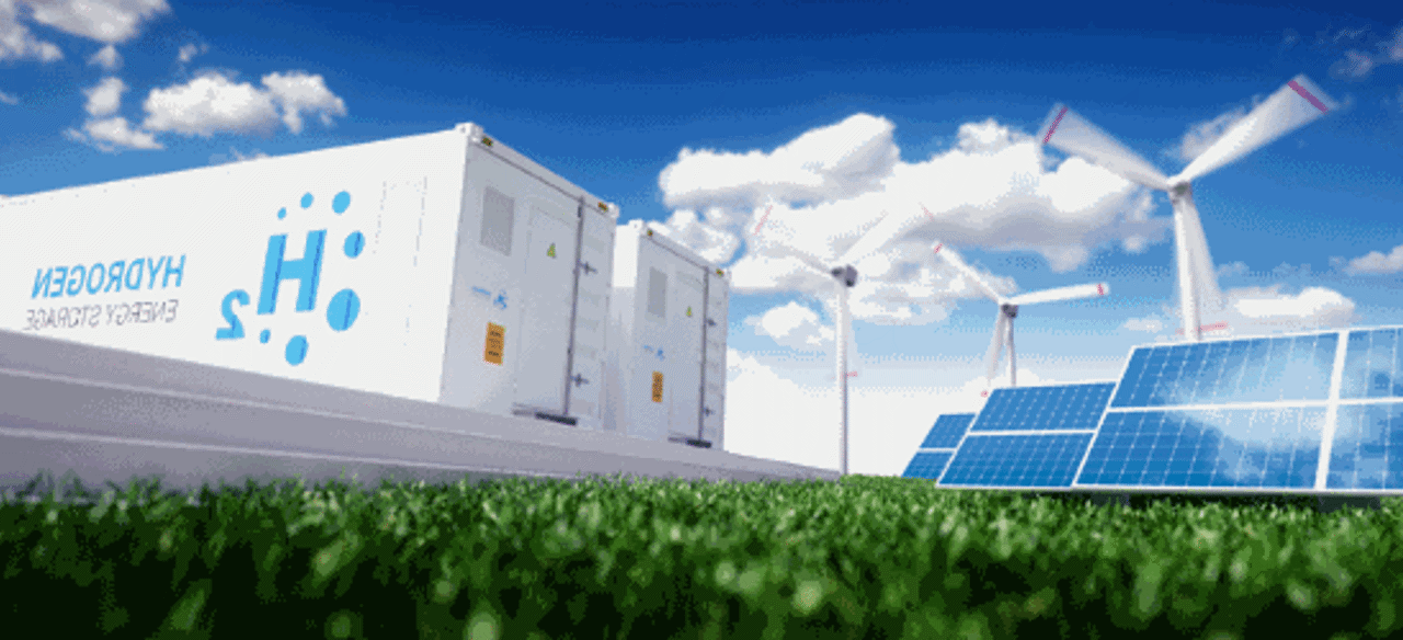 太阳能电池板、风力涡轮机和电池