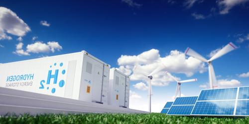 氢，风力涡轮机和太阳能电池